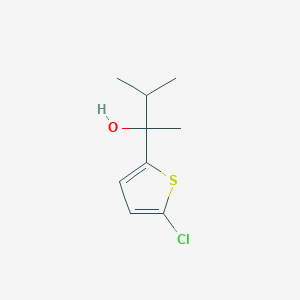 molecular formula C9H13ClOS B7938476 2-(5-Chloro-2-thienyl)-3-methyl-butan-2-ol 