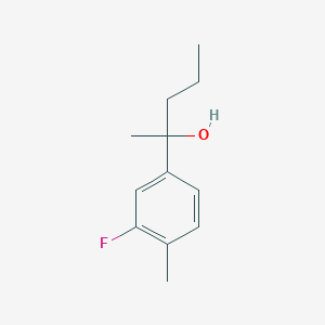 molecular formula C12H17FO B7938483 2-(3-Fluoro-4-methylphenyl)-2-pentanol 
