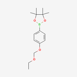 molecular formula C15H23BO4 B7938539 2-(4-(乙氧甲氧基)苯基)-4,4,5,5-四甲基-1,3,2-二氧杂硼环丁烷 