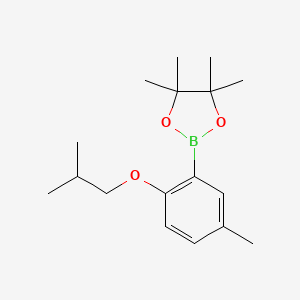 molecular formula C17H27BO3 B7938550 2-(2-Isobutoxy-5-methylphenyl)-4,4,5,5-tetramethyl-1,3,2-dioxaborolane 