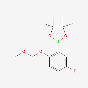 molecular formula C14H20BFO4 B7938555 (5-Fluoro-2-(methoxymethoxy)phenyl)boronicacid pinacol ester 