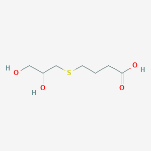 molecular formula C7H14O4S B7938558 4-((2,3-Dihydroxypropyl)thio)butanoic acid 