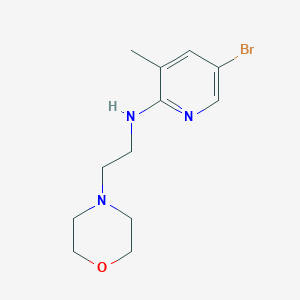 molecular formula C12H18BrN3O B7938600 5-Bromo-3-methyl-N-[2-(morpholin-4-yl)ethyl]pyridin-2-amine 