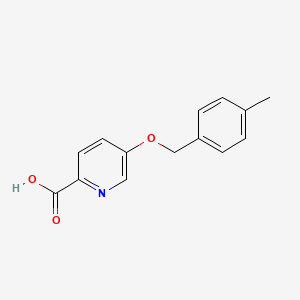molecular formula C14H13NO3 B7938612 5-[(4-Methylphenyl)methoxy]pyridine-2-carboxylic acid 