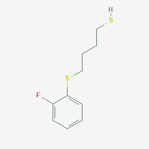 molecular formula C10H13FS2 B7938639 4-(2-Fluorophenyl)sulfanylbutane-1-thiol 
