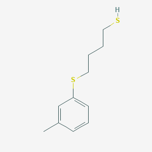 molecular formula C11H16S2 B7938647 4-(3-Methylphenyl)sulfanylbutane-1-thiol 