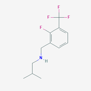 molecular formula C12H15F4N B7938650 N-(2-Fluoro-3-(trifluoromethyl)benzyl)-2-methylpropan-1-amine 