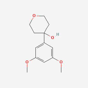 molecular formula C13H18O4 B7938681 4-(3,5-Dimethoxyphenyl)oxan-4-ol 