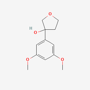 molecular formula C12H16O4 B7938689 3-(3,5-Dimethoxyphenyl)oxolan-3-ol 