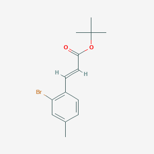 molecular formula C14H17BrO2 B7938724 (E)-tert-butyl 3-(2-bromo-4-methylphenyl)acrylate 