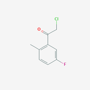 molecular formula C9H8ClFO B7938733 2-Chloro-1-(5-fluoro-2-methylphenyl)ethanone 