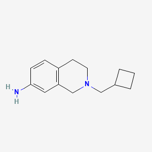 molecular formula C14H20N2 B7938739 2-(Cyclobutylmethyl)-1,2,3,4-tetrahydroisoquinolin-7-amine 