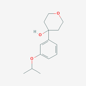 molecular formula C14H20O3 B7938755 4-(3-Propan-2-yloxyphenyl)oxan-4-ol 