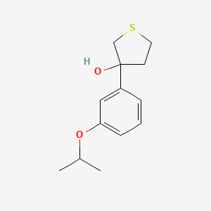 molecular formula C13H18O2S B7938756 3-(3-Propan-2-yloxyphenyl)thiolan-3-ol 