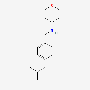 molecular formula C16H25NO B7938766 N-(4-Isobutylbenzyl)tetrahydro-2H-pyran-4-amine 