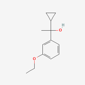 molecular formula C13H18O2 B7938797 1-Cyclopropyl-1-(3-ethoxyphenyl)ethanol 