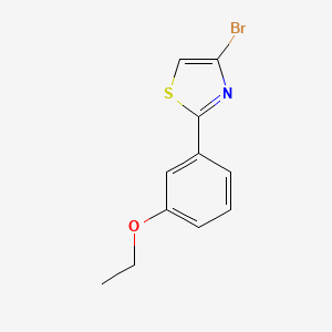 molecular formula C11H10BrNOS B7938810 4-Bromo-2-(3-ethoxyphenyl)thiazole 