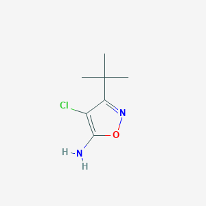 molecular formula C7H11ClN2O B7938821 3-Tert-butyl-4-chloro-1,2-oxazol-5-amine 