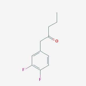 molecular formula C11H12F2O B7938823 1-(3,4-Difluorophenyl)pentan-2-one 