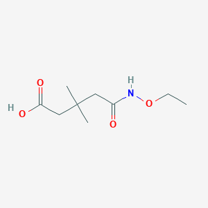 molecular formula C9H17NO4 B7938832 5-(Ethoxyamino)-3,3-dimethyl-5-oxopentanoic acid 