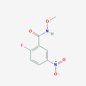 molecular formula C8H7FN2O4 B7938842 2-fluoro-N-methoxy-5-nitrobenzamide 