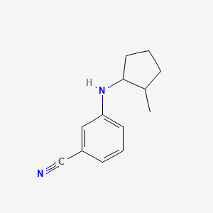 molecular formula C13H16N2 B7938895 3-[(2-Methylcyclopentyl)amino]benzonitrile 