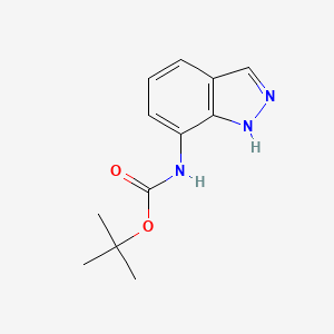 molecular formula C12H15N3O2 B7938923 tert-butyl N-(1H-indazol-7-yl)carbamate 