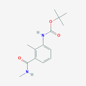 molecular formula C14H20N2O3 B7938927 tert-butyl N-[2-methyl-3-(methylcarbamoyl)phenyl]carbamate 