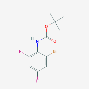 molecular formula C11H12BrF2NO2 B7938949 N-(tert-Butoxycarbonyl)-2-bromo-4,6-difluoroaniline 