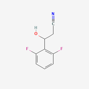 molecular formula C9H7F2NO B7938954 3-(2,6-Difluorophenyl)-3-hydroxypropanenitrile 