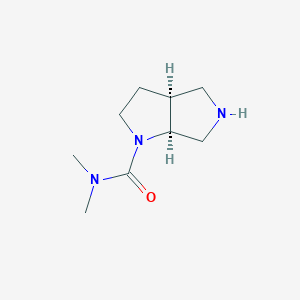 molecular formula C9H17N3O B7938971 cis-N,N-Dimethylhexahydropyrrolo[3,4-b]pyrrole-1(2H)-carboxamide 
