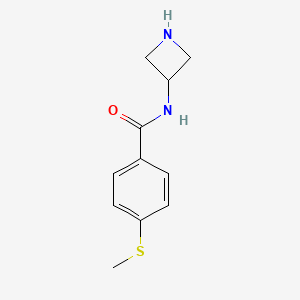 molecular formula C11H14N2OS B7938981 N-(Azetidin-3-yl)-4-(methylsulfanyl)benzamide 