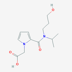 2-(2-((3-Hydroxypropyl)(isopropyl)carbamoyl)-1H-pyrrol-1-yl)acetic acid