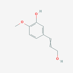 molecular formula C10H12O3 B7938991 5-(3-Hydroxyprop-1-enyl)-2-methoxyphenol 