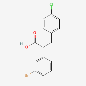 molecular formula C15H12BrClO2 B7939042 2-(3-Bromophenyl)-3-(4-chlorophenyl)propanoic acid 