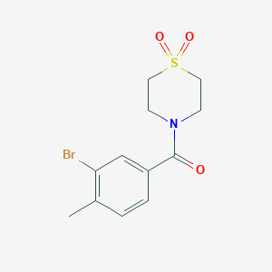 molecular formula C12H14BrNO3S B7939059 (3-Bromo-4-methylphenyl)(1,1-dioxidothiomorpholino)methanone 