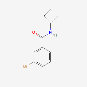 molecular formula C12H14BrNO B7939060 3-Bromo-N-cyclobutyl-4-methylbenzamide 