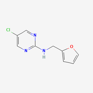 molecular formula C9H8ClN3O B7939086 5-Chloro-N-(furan-2-ylmethyl)pyrimidin-2-amine 