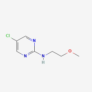 molecular formula C7H10ClN3O B7939087 5-chloro-N-(2-methoxyethyl)pyrimidin-2-amine 