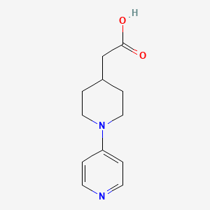 molecular formula C12H16N2O2 B7939097 2-[1-(Pyridin-4yl)piperidin-4-yl]acetic acid 