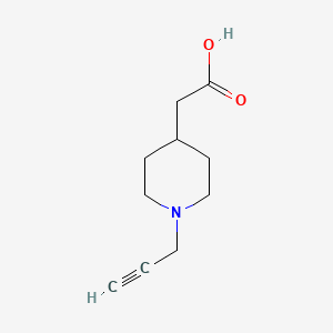 molecular formula C10H15NO2 B7939103 2-[1-(Prop-2-yn-1-yl)piperidin-4-yl]acetic acid 