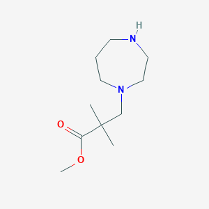 molecular formula C11H22N2O2 B7939111 Methyl 3-(1,4-diazepan-1-yl)-2,2-dimethylpropanoate 