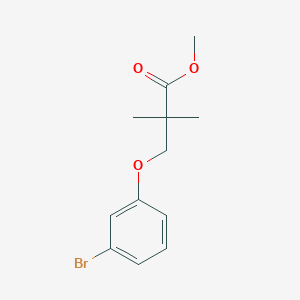 molecular formula C12H15BrO3 B7939116 Methyl 3-(3-bromophenoxy)-2,2-dimethylpropanoate 