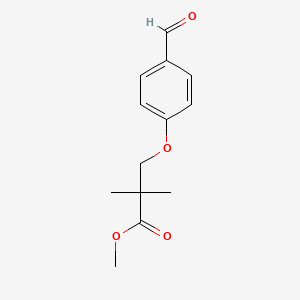 molecular formula C13H16O4 B7939124 Methyl 3-(4-formylphenoxy)-2,2-dimethylpropanoate 