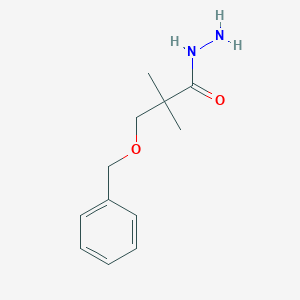 molecular formula C12H18N2O2 B7939139 3-(Benzyloxy)-2,2-dimethylpropanehydrazide 