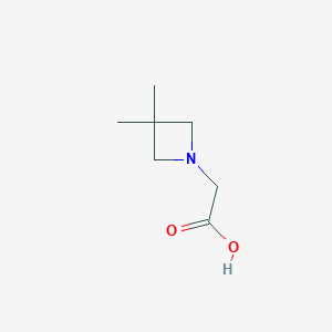 molecular formula C7H13NO2 B7939148 2-(3,3-Dimethylazetidin-1-yl)acetic acid 