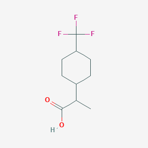 molecular formula C10H15F3O2 B7939166 2-[4-(Trifluoromethyl)cyclohexyl]propanoic acid 