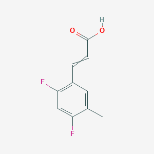 molecular formula C10H8F2O2 B7939175 3-(2,4-Difluoro-5-methylphenyl)prop-2-enoic acid 