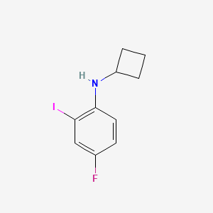 molecular formula C10H11FIN B7939192 N-cyclobutyl-4-fluoro-2-iodoaniline 
