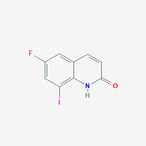 molecular formula C9H5FINO B7939193 6-Fluoro-8-iodoquinolin-2(1H)-one 